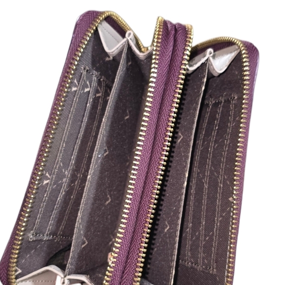 Vince Camuto Plum Leather Wristlet